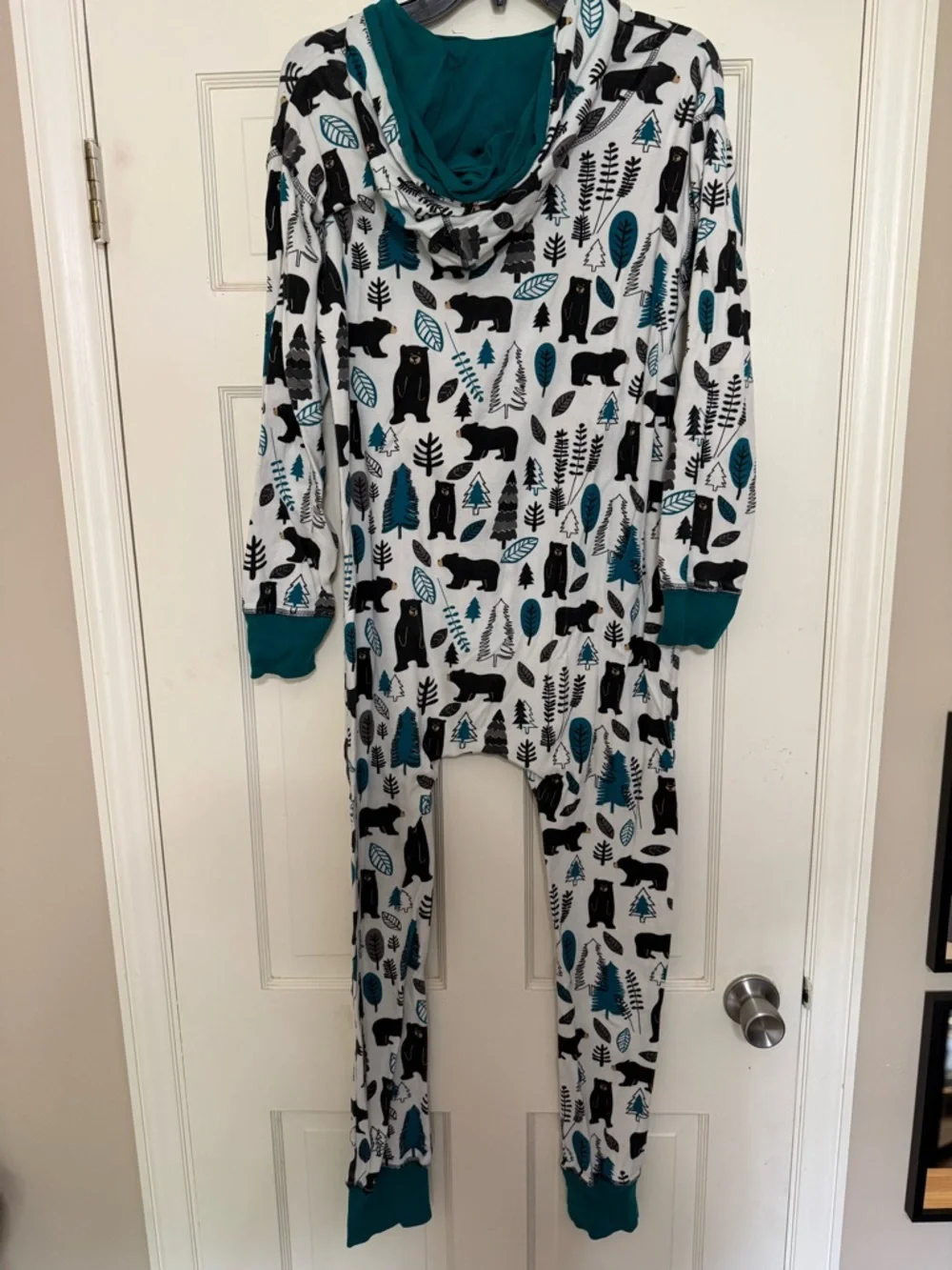 Adult Lazy One Woodland Hooded Onesie - L - Picture 5 of 6